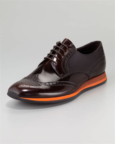 prada brown mens shoes|Prada men's formal shoes.